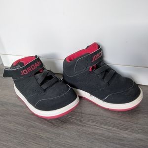 Nike Air Jordan 1 Flight 5 Sneakers 881436-012 Black and Red Toddler Size 6C